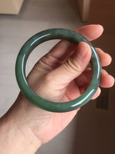 Load image into Gallery viewer, 61mm Certified 100% Natural dark Green/Gray/Black Nephrite Bangle HF137-8883
