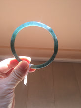 Load image into Gallery viewer, 60.7mm Certified Type A 100% Natural ice watery dark blue/green/purple/gray/black Guatemala slim round cut Jadeite bangle AZ149-2490
