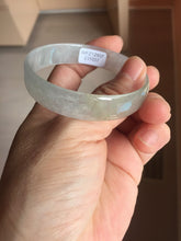 Load image into Gallery viewer, 53mm certified 100% natural Type A icy watery white light green gray (淡油青)Jadeite jade bangle PB268-1037
