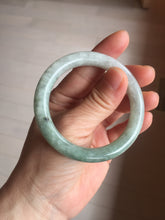 Load image into Gallery viewer, 51.1mm certified 100% natural Type A dark green yellow gray round cut jadeite jade bangle H163-6011
