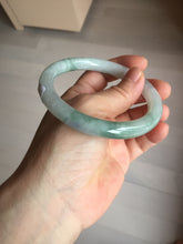 Load image into Gallery viewer, 卖了 59.8mm Certified Type A 100% Natural white/purple/green round cut jadeite Jade bangle PE124-0289
