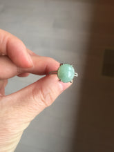 Load image into Gallery viewer, 100% natural type A icy watery green dark green four-prong jadeite jade ring group AA89
