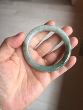 Load image into Gallery viewer, 51.1mm certified 100% natural Type A dark green yellow gray round cut jadeite jade bangle H163-6011
