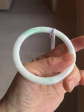 Load image into Gallery viewer, 57mm Certified Type A 100% Natural sunny green/white(白底青) Jadeite Jade bangle PE39-2852

