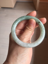 Load image into Gallery viewer, 51.1mm certified 100% natural Type A dark green yellow gray round cut jadeite jade bangle H163-6011
