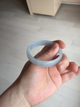 Load image into Gallery viewer, 51mm Certified Type A 100% Natural Icy Watery Misty Gray Violet White thin Jadeite Jade Bangle PJ58-1888
