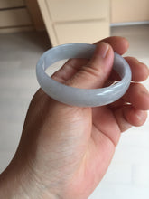 Load image into Gallery viewer, 51mm Certified Type A 100% Natural Icy Watery Misty Gray Violet White thin Jadeite Jade Bangle PJ58-1888
