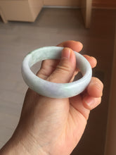 Load image into Gallery viewer, 53.5mm certified type A 100% Natural light green purple white Jadeite Jade bangle J150-6018
