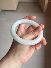 Load image into Gallery viewer, 57.8mm Certified Type A 100% Natural light green purple chubby round cut Jadeite bangle BS127-4027
