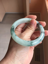 Load image into Gallery viewer, 56.5mm Certified 100% natural Type A light green with green floating flowers jadeite jade bangle PH241-7292
