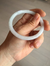 Load image into Gallery viewer, 55mm Certified type A 100% Natural white slim round cut Jadeite bangle PH83-0804
