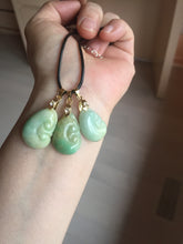 Load image into Gallery viewer, 100% Natural type A sunny green yellow jadeite Jade RuYi(如意) pendant PB50
