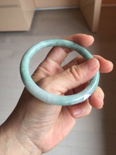 Load image into Gallery viewer, 59.5mm Certified Type A 100% Natural light green round cut jadeite Jade bangle PB257-3256
