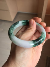 Load image into Gallery viewer, 55.5mm Certified 100% natural Type A Green &amp; Light Purple jadeite jade bangle PH246-0510
