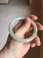 Load image into Gallery viewer, 53.5mm Certified type A 100% Natural green dark green floating seaweed round cut Jadeite bangle PC140-6615
