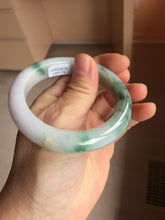 Load image into Gallery viewer, 53.7mm Certified 100% natural Type A Green &amp; Light Purple jadeite jade bangle PH243-0178
