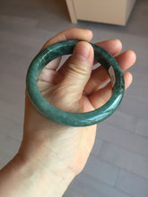 Load image into Gallery viewer, 57.6mm Certified type A 100% Natural oily dark green (老油青)Jadeite bangle PA226-9010
