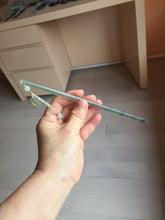 Load image into Gallery viewer, 20cm 100% Natural icy white gray black(灰冰) Xiu Jade (Serpentine) Hairpin AW66
