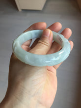 Load image into Gallery viewer, 55.3mm Certified Type A 100% Natural light green with carved Ancient Coin, Auspicious Cloud, and Lingzhi Jadeite Jade bangle PD148-6258
