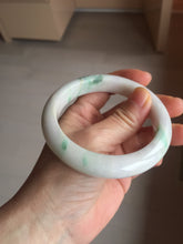 Load image into Gallery viewer, 59.3mm 100% Natural type A sunny green purple white Jadeite Jade bangle PE43-5481
