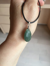 Load image into Gallery viewer, 100% Natural type A light green/gray candied dates Jadeite Jade pendant AX155
