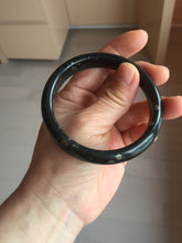 Load image into Gallery viewer, 57.3mm 100% Natural dark green/black meteorite Stellar Night sky nephrite bangle HN85-7610
