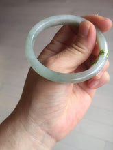 Load image into Gallery viewer, 50.5mm Certified Type A 100% Natural icy green brown oval Jadeite Jade bangle E55-3561
