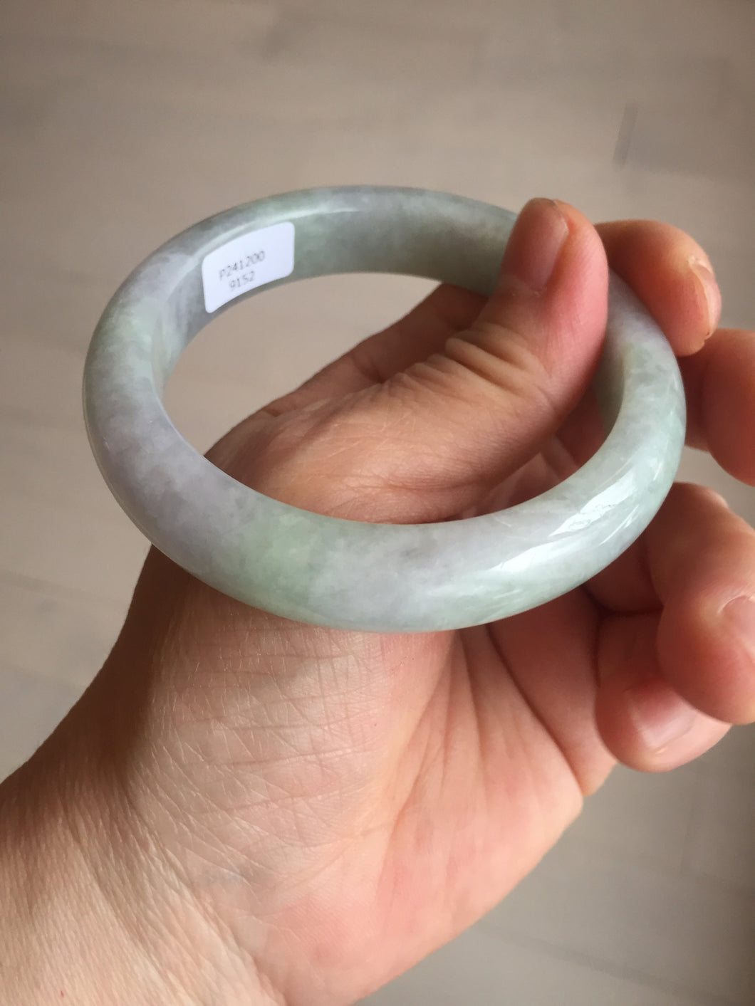 55.5mm certified 100% natural Type A green purple red round cut jadeite jade bangle AA96-9152