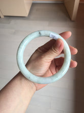 Load image into Gallery viewer, 75.2mm certified Type A 100% Natural light green white round cut plus size Jadeite Jade bangle BP172-(1258)
