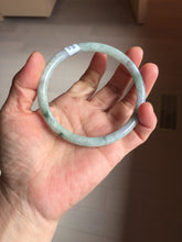 Load image into Gallery viewer, 65mm Certified type A 100% Natural light Green purple white round cut Jadeite bangle PB306-0164
