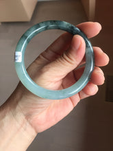Load image into Gallery viewer, 57mm Certified type A 100% Natural light green blue purple gray black Jadeite bangle PB275-2747
