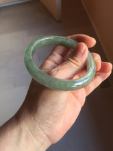 Load image into Gallery viewer, 卖了 57.3mm certified type A 100% Natural icy watery dark green/gray/black Jadeite jade bangle PF36-5471

