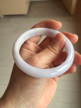 Load image into Gallery viewer, 56.1mm certified 100% Natural type A light purple white Jadeite Jade bangle PH194-8257
