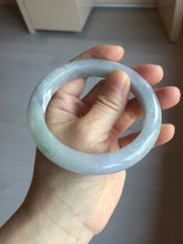 Load image into Gallery viewer, 60.5mm Certified Type A 100% Natural icy watery green/purple chubby Jadeite Jade bangle PB236-9536
