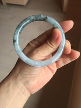 Load image into Gallery viewer, 56.3mm Certified Type A 100% Natural dark green/purple/gray round cut Jadeite bangle AA129-6929
