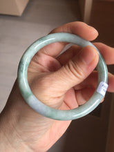 Load image into Gallery viewer, 54.8mm Certified Type A 100% Natural green purple round cut jadeite Jade bangle PJ38-0282
