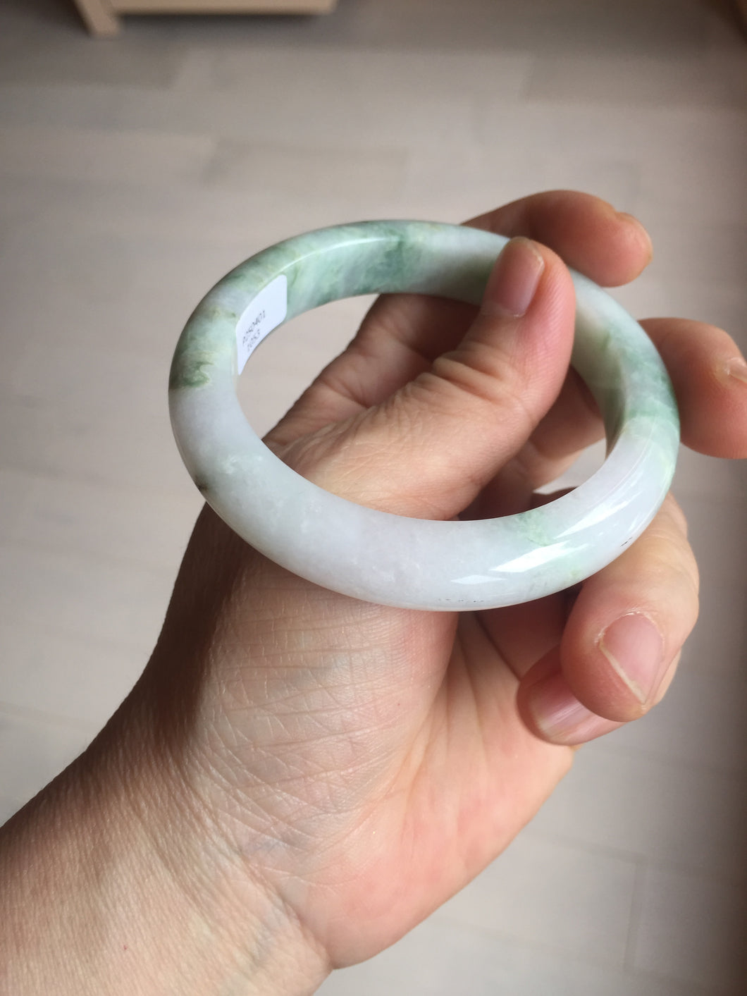 54mm Certified type A 100% Natural green purple white Jadeite bangle BP175-1053