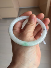 Load image into Gallery viewer, 59.4mm certified Type A 100% Natural sunny green white light purple slim round cut Jadeite Jade bangle PH211-3198

