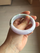 Load image into Gallery viewer, 54.5mm certified 100% natural Type A green light purple Distant Hills in Mist jadeite bangle PA185-4757
