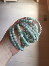 Load image into Gallery viewer, 7mm size 50-58mm 100% natural type A green/white/yellow/purple jadeite jade beads bracelet group PF78
