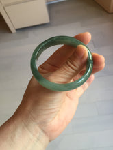 Load image into Gallery viewer, 49mm Certified Type A 100% Natural Oily Dark Green Gray Black Oval Jadeite Jade Bangle PC205-7682
