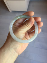 Load image into Gallery viewer, 57.7mm certified Type A 100% Natural white light green purple with brown red flying dandelions slim round cut Jadeite Jade bangle PE120-3712
