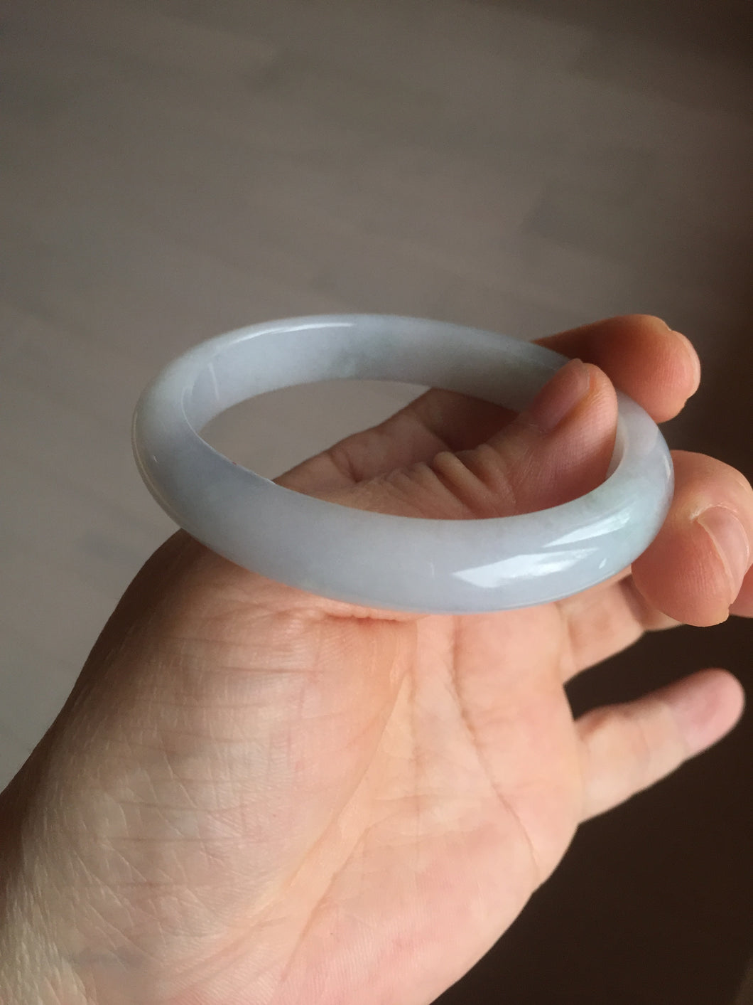 52mm certified Type A 100% Natural green/purple/white oval Jadeite Jade bangle BM57-0280