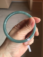 Load image into Gallery viewer, 62mm Certified Type A 100% Natural light green/blue/gray Guatemala slim round cut Jadeite bangle BP219-3808

