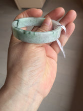 Load image into Gallery viewer, 51.8mm Certified type A 100% Natural green/purple Jadeite Jade square bangle F111-7277
