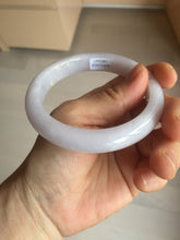Load image into Gallery viewer, 59.5mm certified 100% Natural type A light purple white Jadeite Jade bangle PC249-0347
