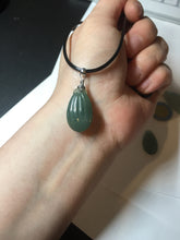 Load image into Gallery viewer, 100% Natural type A light green/gray candied dates Jadeite Jade pendant AX155
