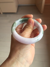 Load image into Gallery viewer, 55.2mm certified 100% natural Type A watermelon-rind green light purple Base jadeite bangle PA184-4754
