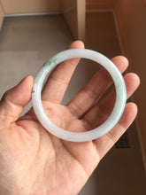 Load image into Gallery viewer, 60.4mm Certified Type A 100% Natural light green white purple round cut jadeite Jade bangle B259-3206
