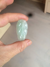 Load image into Gallery viewer, Certified type A 100% Natural icy watery green Jadeite Jade leaf pendant BH59-5-2611
